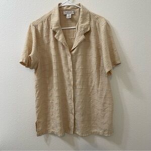 Barfani button down shirt tan xl
